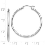 Sterling Silver Rhodium-plated 2mm Round Hoop Earrings - QE-7A99E1E6-1513