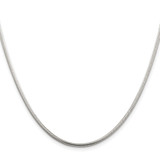 Sterling Silver Rhodium-plated 2mm Snake Chain - QS-0FBA3091-9762