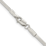 Sterling Silver Rhodium-plated 2mm Snake Chain - QS-5710F03E-9336