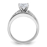 Sterling Silver Rhodium-plated 2-Piece CZ Size 6 Wedding Set Ring - QR-1C1E2DA7-7646
