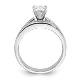 Sterling Silver Rhodium-plated 2-Piece CZ Size 7 Wedding Set Ring - QR-19CD48CF-9387