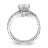 Sterling Silver Rhodium-plated 2-piece CZ Wedding Ring Set - QR-61006809-9364