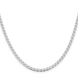 Sterling Silver Rhodium-plated 3.15mm D/C Flat Anchor Curb Chain - QF-21873428-8450