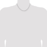 Sterling Silver Rhodium-plated 3.15mm D/C Forzantine Chain - QD-1A8528C9-4851