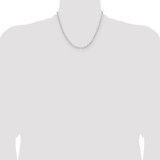 Sterling Silver Rhodium-plated 3.15mm D/C Forzantine Chain - QD-A7D4E098-1468