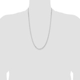 Sterling Silver Rhodium-plated 3.15mm Flat Curb Chain - QL-21E642D7-8017