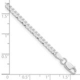 Sterling Silver Rhodium-plated 3.15mm Flat Curb Chain - QL-973B1330-2780