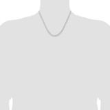 Sterling Silver Rhodium-plated 3.15mm Flat Curb Chain - QL-F085BADB-6687