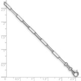 Sterling Silver Rhodium-plated 3.1mm D/C Paperclip Chain - QD-0C8ED1B9-7883
