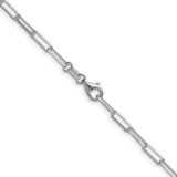 Sterling Silver Rhodium-plated 3.1mm D/C Paperclip Chain - QD-420346F7-6844