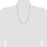 Sterling Silver Rhodium-plated 3.1mm D/C Paperclip Chain - QD-8A69E2F7-3458