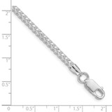 Sterling Silver Rhodium-plated 3.1mm D/C Square Franco Chain - QQ-68A50CF8-5543