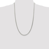 Sterling Silver Rhodium-plated 3.1mm D/C Square Franco Chain - QQ-C1CD1116-8094