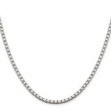 Sterling Silver Rhodium-plated 3.25mm Box Chain - QB-D531484A-3762