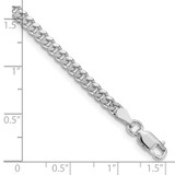Sterling Silver Rhodium-plated 3.25mm Domed Curb Chain - QR-3E26E472-2673