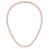 14k 5-6mm Pink Near-Round Freshwater Cultured Pearl 16 inch Necklace