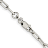 Sterling Silver Rhodium-plated 3.25mm Elongated Open Link Chain - QF-4075DF25-1304