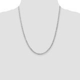 Sterling Silver Rhodium-plated 3.2mm Beveled Curb Chain - QF-11972DCD-4469