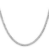 Sterling Silver Rhodium-plated 3.2mm Beveled Curb Chain - QF-E84EB011-9495