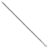 Sterling Silver Rhodium-plated 3.2mm Diamond-cut Rope Chain - QD-C041695E-7907