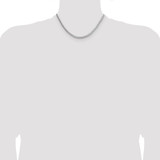 Sterling Silver Rhodium-plated 3.4mm Diamond-cut Round Franco Chain - QF-15E41C0D-1666