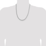 Sterling Silver Rhodium-plated 3.4mm Diamond-cut Round Franco Chain - QF-89DACD9C-2635