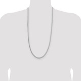 Sterling Silver Rhodium-plated 3.4mm Diamond-cut Round Franco Chain - QF-94235BB0-5897