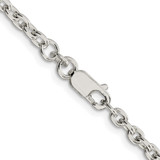 Sterling Silver Rhodium-plated 3.5mm Cable Chain - QC-25E28BF5-3838