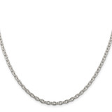 Sterling Silver Rhodium-plated 3.5mm Cable Chain - QC-733D3BE4-4112