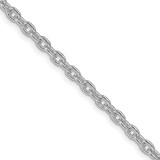 Sterling Silver Rhodium-plated 3.5mm Cable Chain - QC-887CC831-2125