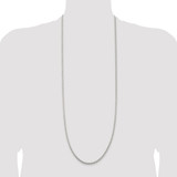 Sterling Silver Rhodium-plated 3.5mm Cable Chain - QC-C1CD0CEA-5368