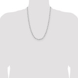 Sterling Silver Rhodium-plated 3.5mm D/C Paperclip Chain - QD-117329C7-3765