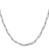 Sterling Silver Rhodium-plated 3.5mm D/C Paperclip Chain - QD-FBEB1CA0-2777