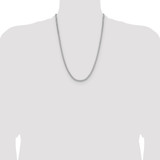 Sterling Silver Rhodium-plated 3.5mm Diamond-cut Square Spiga Chain - QD-7C5DCDE1-9740
