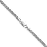 Sterling Silver Rhodium-plated 3.5mm Diamond-cut Square Spiga Chain - QD-BE08D0B5-7019