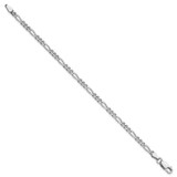 Sterling Silver Rhodium-plated 3.5mm Figaro Chain - QF-69BFC7C9-1826