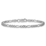 Sterling Silver Rhodium-plated 3.5mm Figaro Chain - QF-69BFC7C9-1826