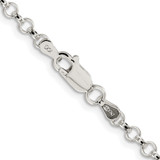 Sterling Silver Rhodium-plated 3.5mm Rolo Chain - QF-94846935-1822