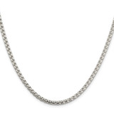 Sterling Silver Rhodium-plated 3.6mm Round Box Chain - QF-86492EA5-1716