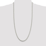 Sterling Silver Rhodium-plated 3.6mm Round Box Chain - QF-9397421A-1296