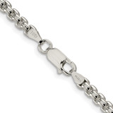 Sterling Silver Rhodium-plated 3.6mm Round Box Chain - QF-99F89059-1663