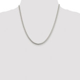 Sterling Silver Rhodium-plated 3.6mm Round Box Chain - QF-EA819D2F-9868