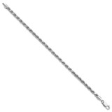 Sterling Silver Rhodium-plated 3.75mm Diamond-cut Rope Chain - QD-15DB510C-2535