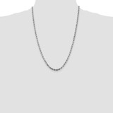 Sterling Silver Rhodium-plated 3.75mm Diamond-cut Rope Chain - QD-2F5F1177-1158