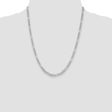 Sterling Silver Rhodium-plated 3.75mm Figaro Anchor Chain - QA-26D44ADD-3770
