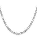 Sterling Silver Rhodium-plated 3.75mm Figaro Anchor Chain - QA-BE9EE975-6833