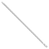 Sterling Silver Rhodium-plated 3.75mm Flat Anchor Chain - QA-DE12128F-1628