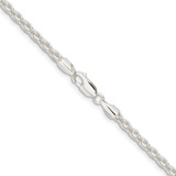 Sterling Silver Rhodium-plated 3.7mm Round Spiga Chain - QS-DEAC0EC6-4890