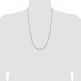 Sterling Silver Rhodium-plated 3.7mm Round Spiga Chain - QS-F172A99E-1826