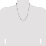Sterling Silver Rhodium-plated 3.85mm D/C Forzantine Chain - QD-A04D91C2-6977